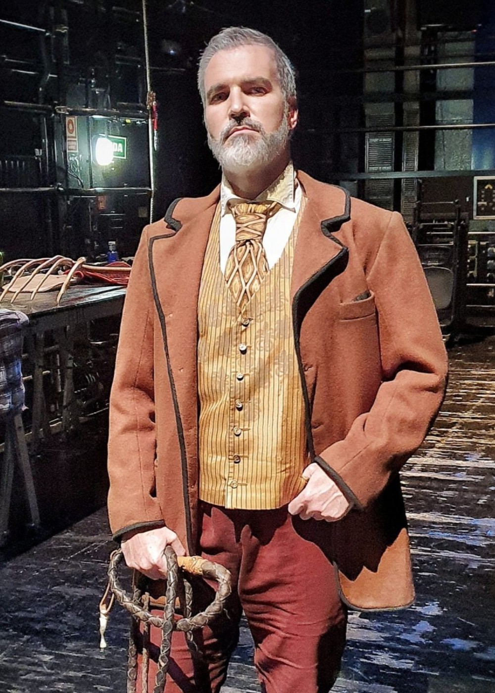 Manuel Mas caracterizado como Alfio en Cavalleria Rusticana