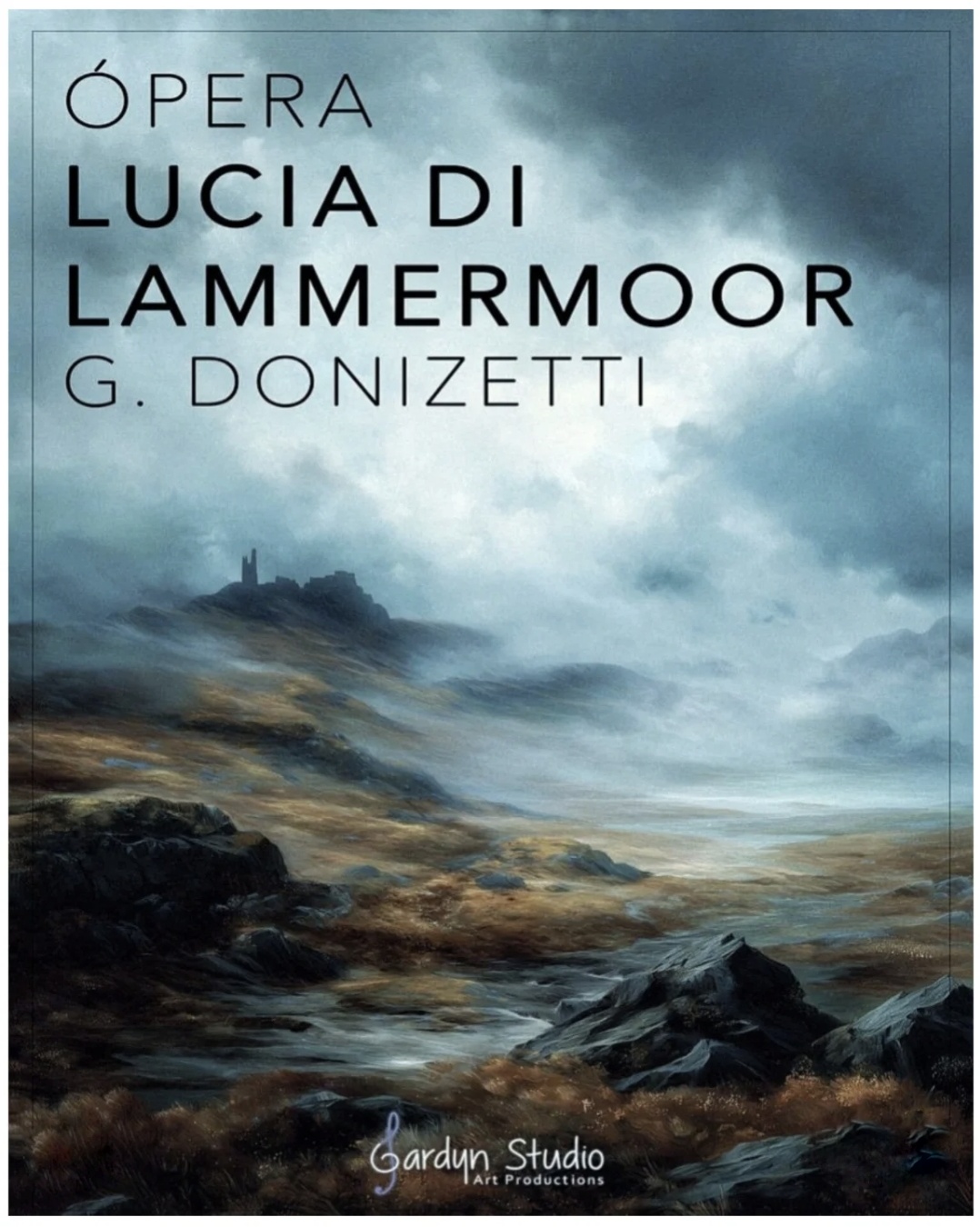 Cartel artístico de la ópera Lucia di Lammermoor de G. Donizetti